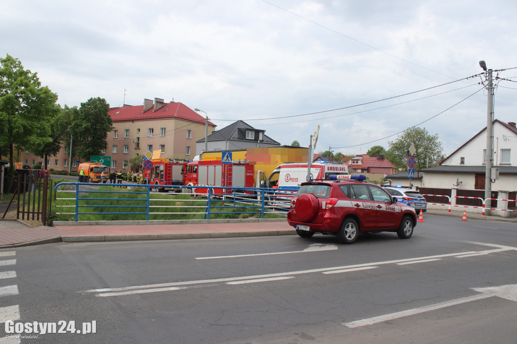 Zdarzenie drogowe na ul. Mostowej w Gostyniu