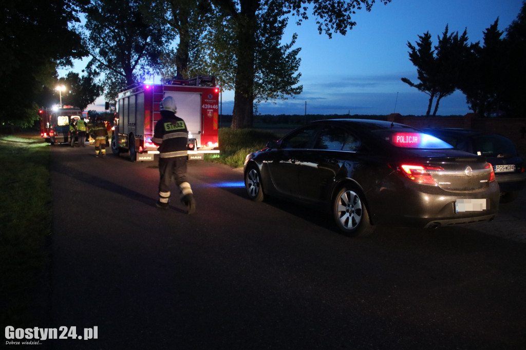 Wypadek motocyklisty na ul. Boreckiej w Pogorzeli
