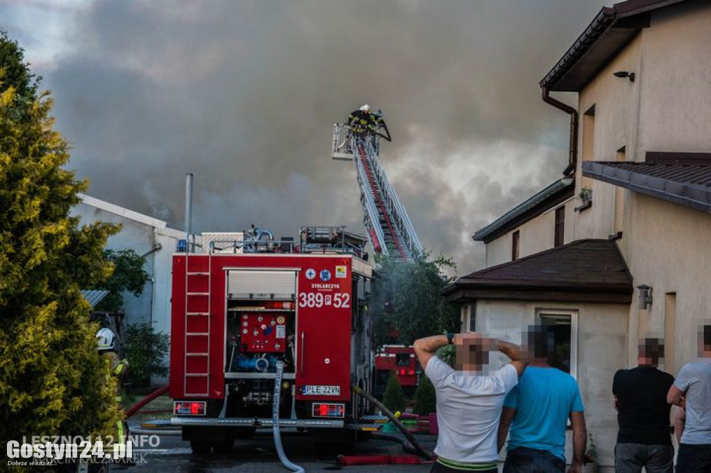 Pożar odlewni żeliwa w gminie Osieczna
