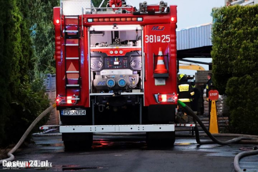 Pożar odlewni żeliwa w gminie Osieczna