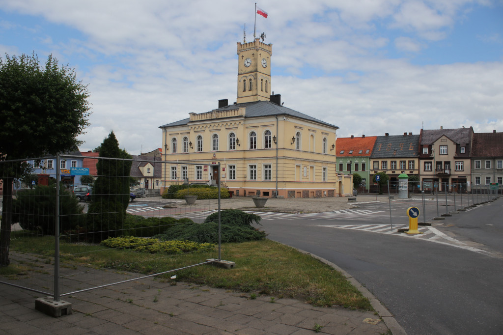 Zamknięty rynek w Krobi