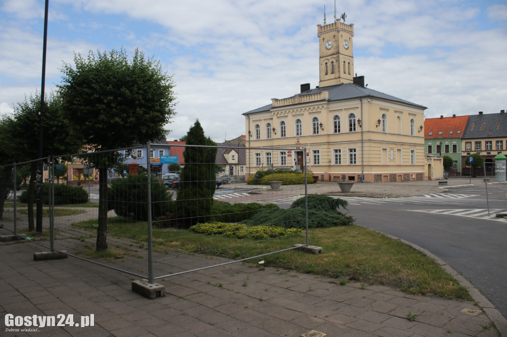 Zamknięty rynek w Krobi