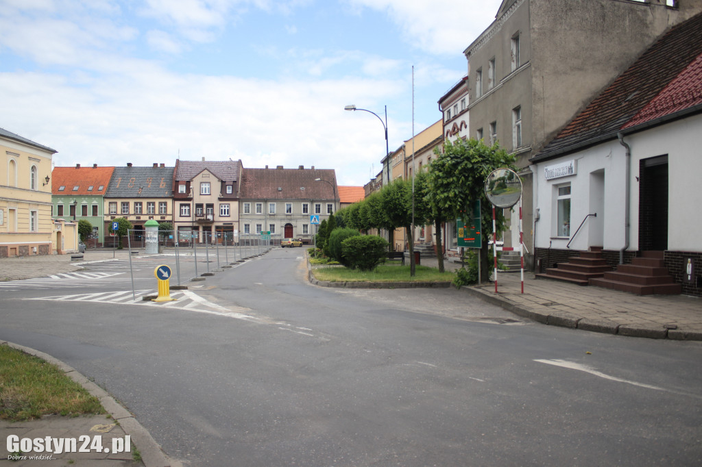 Zamknięty rynek w Krobi