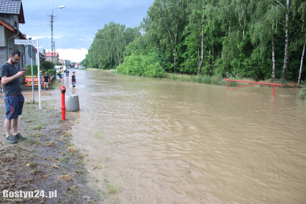 Ulewne deszcze nad powiatem gostyńskim