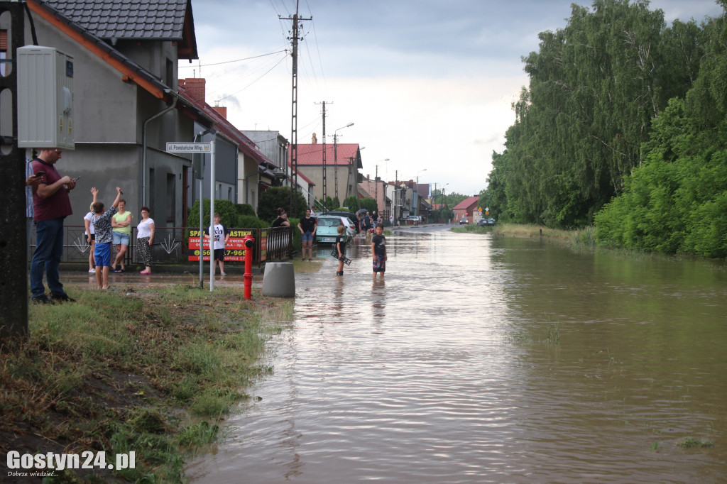 Ulewne deszcze nad powiatem gostyńskim