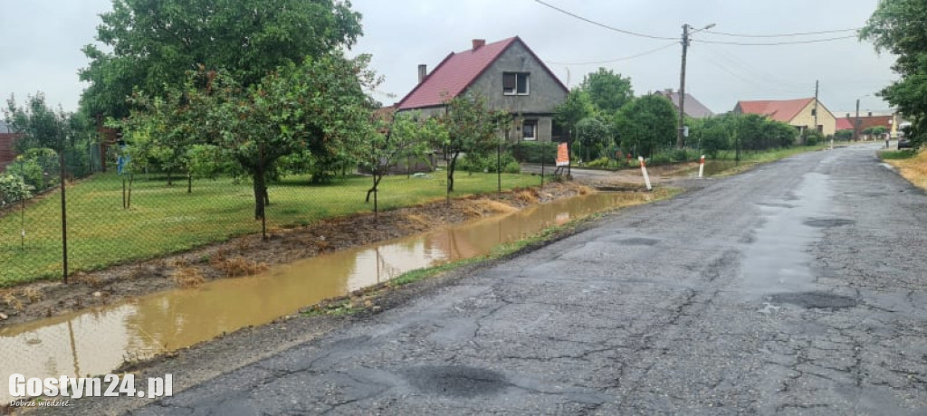 Ulewne deszcze nad powiatem gostyńskim
