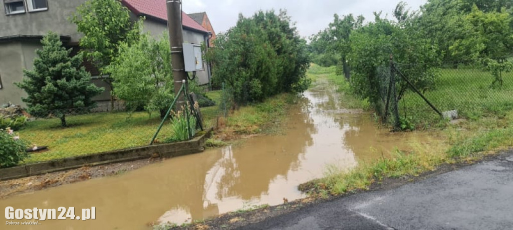 Ulewne deszcze nad powiatem gostyńskim