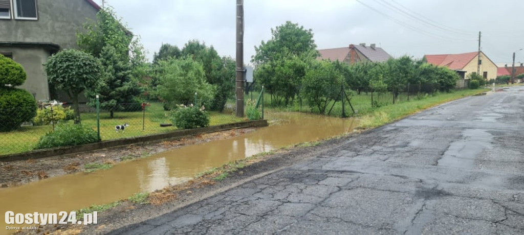 Ulewne deszcze nad powiatem gostyńskim
