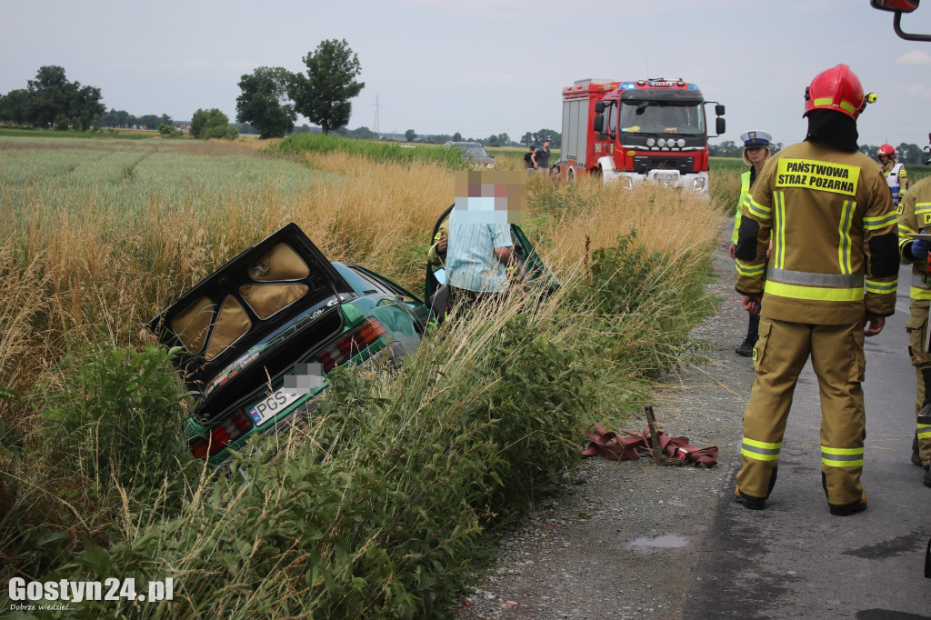 Auto wjechało do rowu w okolicach Taniecznicy