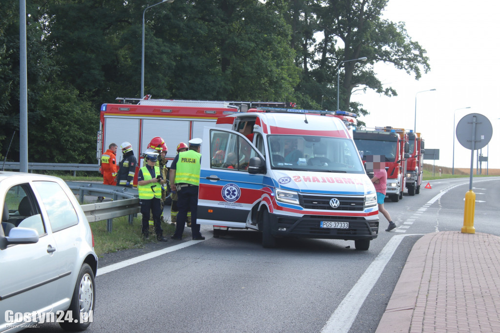 Zderzenie dwóch samochodów na obwodnicy Borku Wlkp.