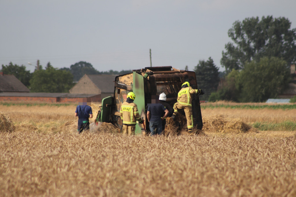 Pożary podczas prac żniwnych w dwóch gminach