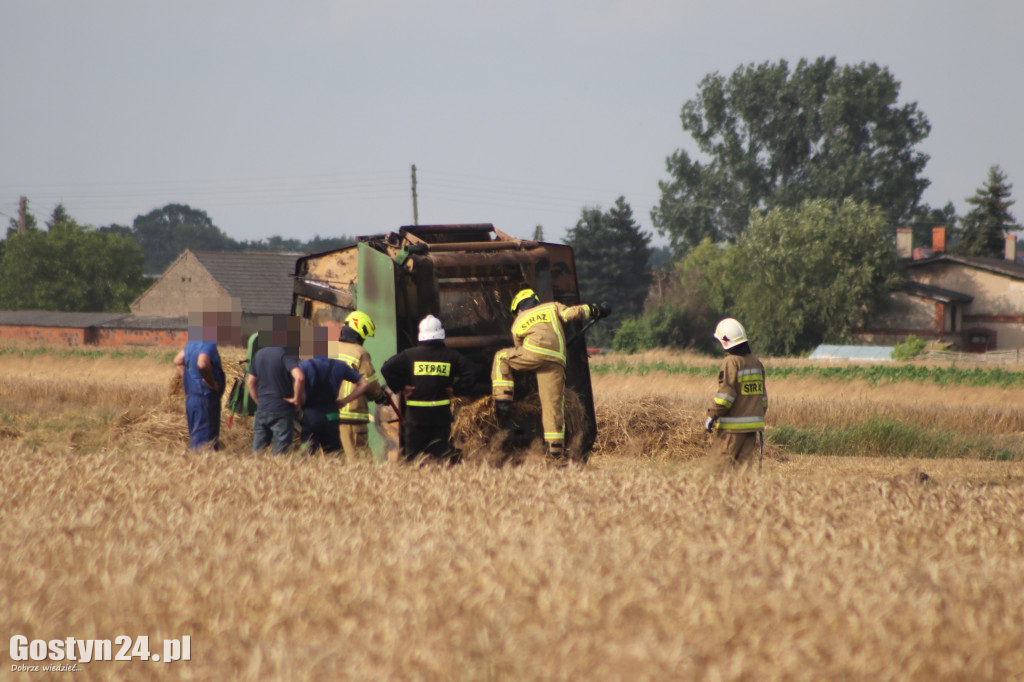 Pożary podczas prac żniwnych w dwóch gminach