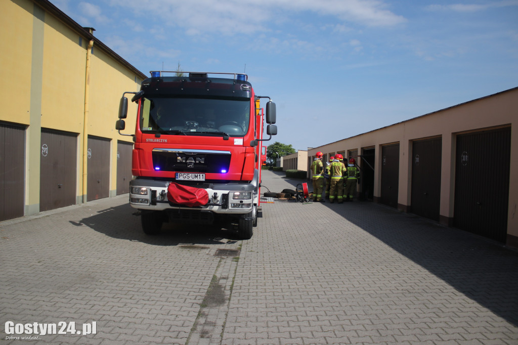 Pożar w garażu na ul. Górnej w Gostyniu