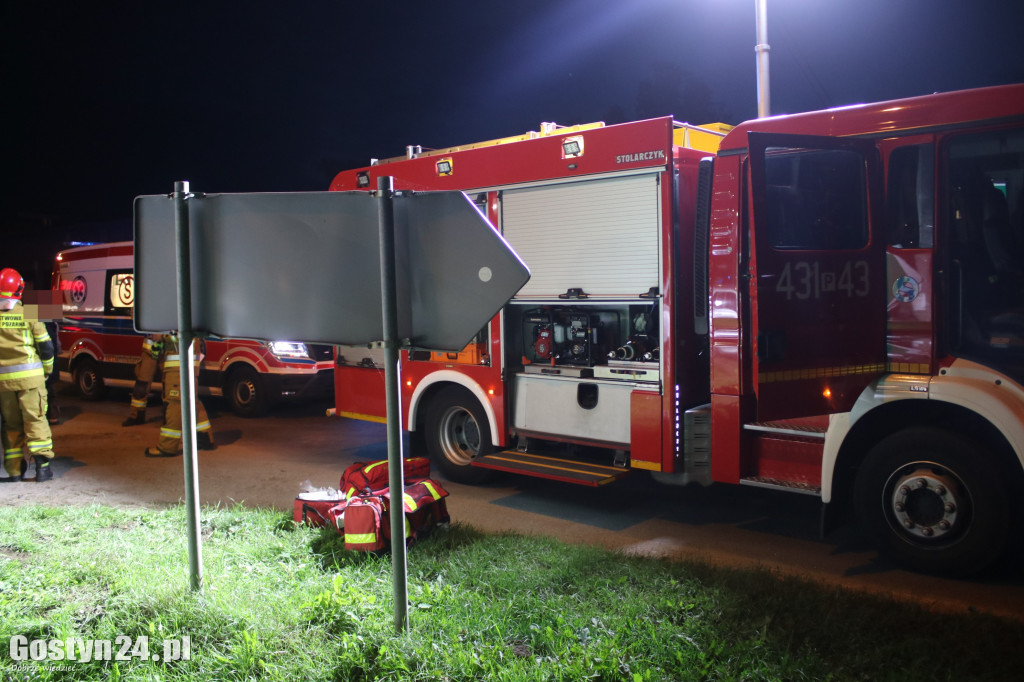 Wypadek na skrzyżowaniu w Kunowie