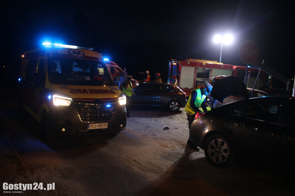Wypadek na skrzyżowaniu w Kunowie