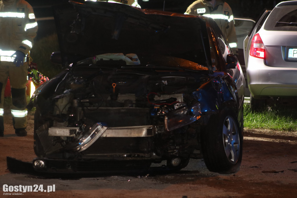 Wypadek na skrzyżowaniu w Kunowie