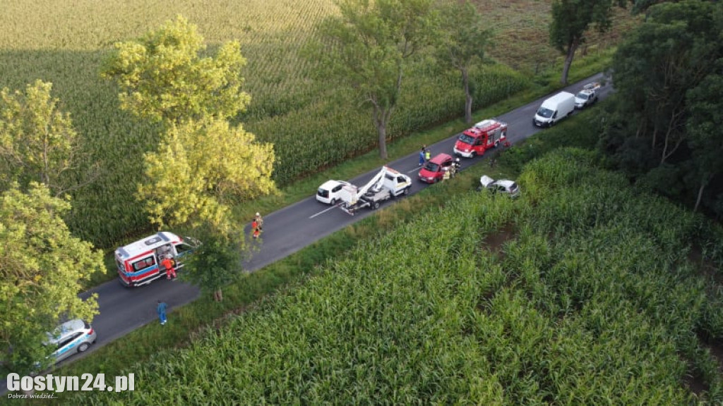 Wypadek na trasie Poniec - Drzewce