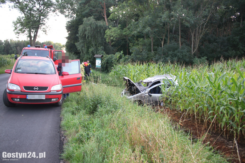 Wypadek na trasie Poniec - Drzewce