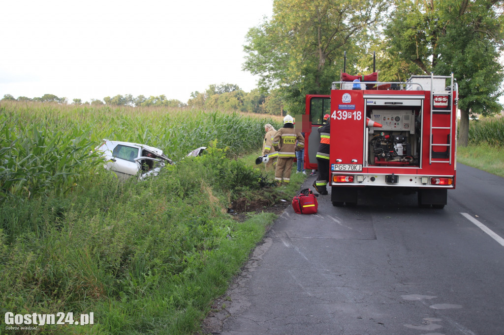 Wypadek na trasie Poniec - Drzewce