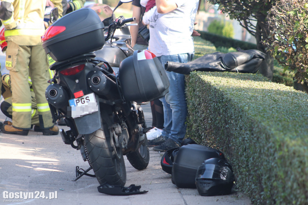 Zderzenie BMW i motocykla na ul. Poznańskiej