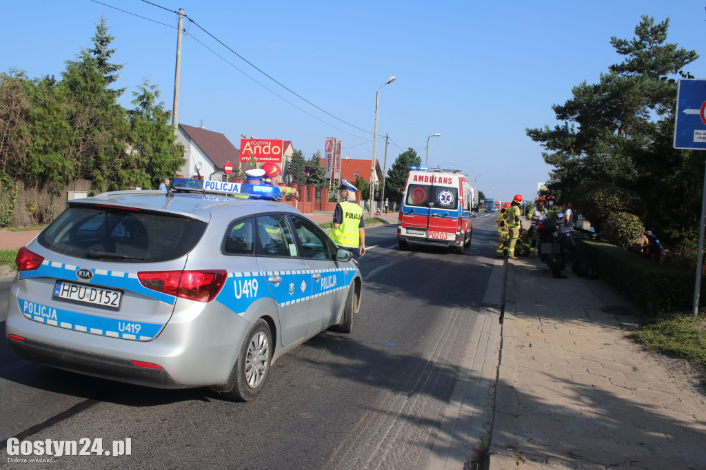 Zderzenie BMW i motocykla na ul. Poznańskiej