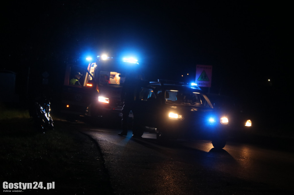 Wypadek motocyklisty i jego pasażera na trasie Bodzewo-Bodzewko Drugie