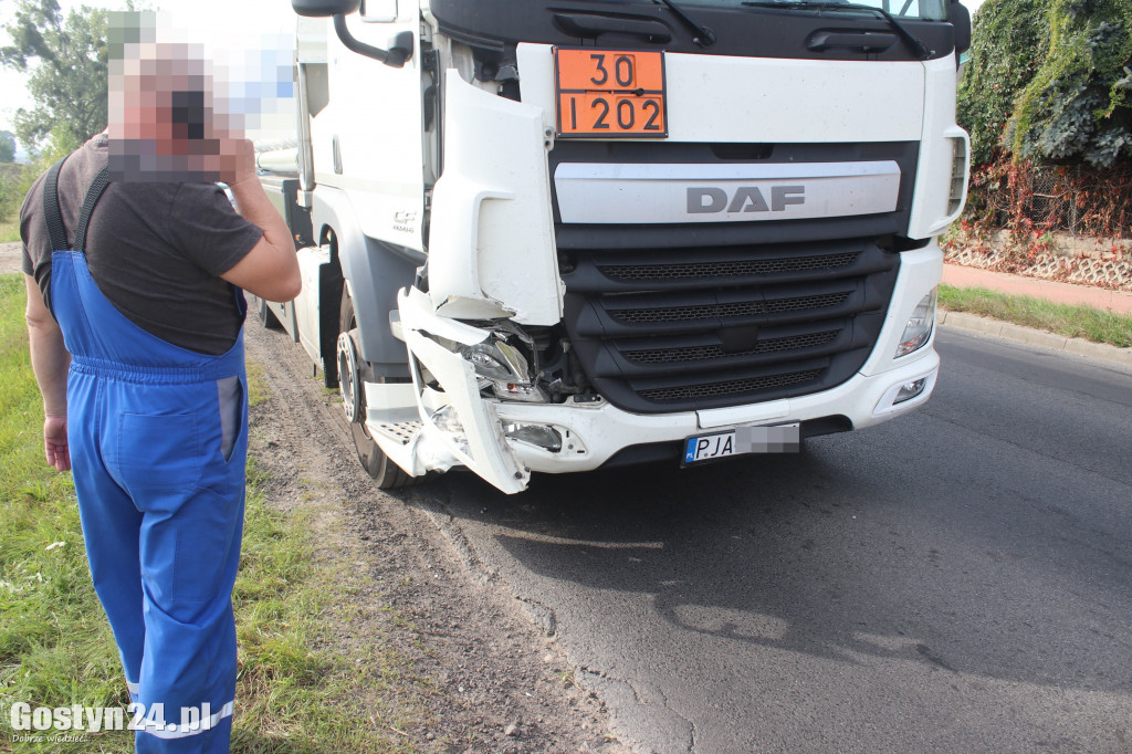 Niebezpieczne zdarzenie na drodze wojewódzkiej w Gostyniu