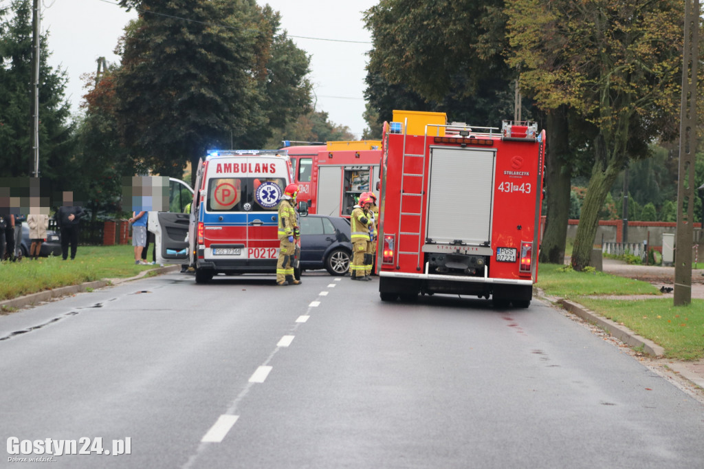 Wypadek na ul. Wrocławskiej w Gostyniu
