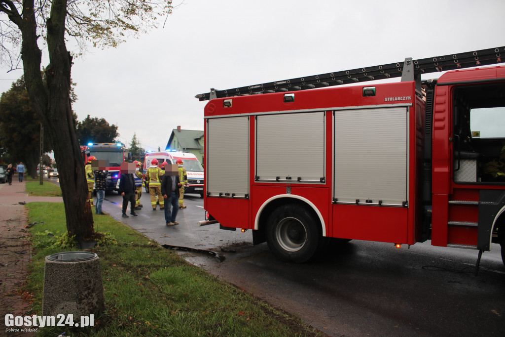 Wypadek na ul. Wrocławskiej w Gostyniu