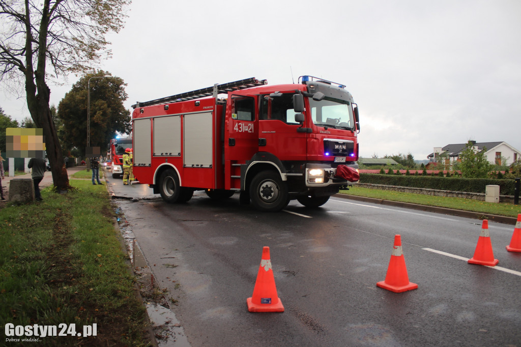 Wypadek na ul. Wrocławskiej w Gostyniu