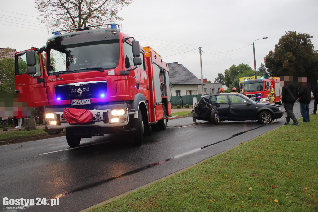 Wypadek na ul. Wrocławskiej w Gostyniu