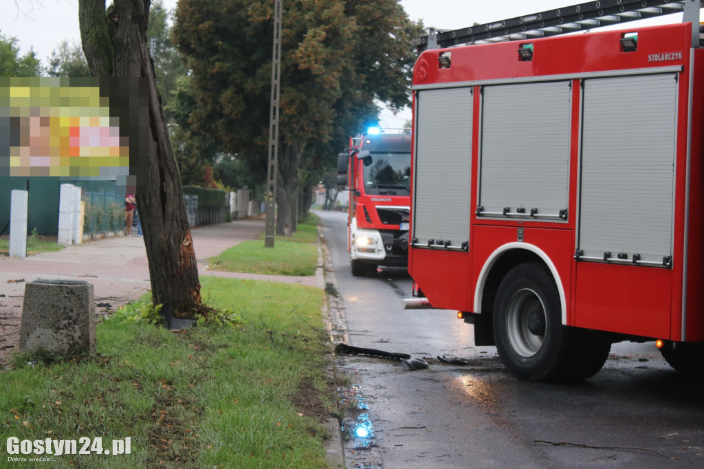 Wypadek na ul. Wrocławskiej w Gostyniu