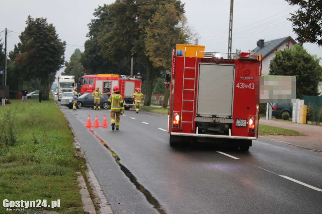 Wypadek na ul. Wrocławskiej w Gostyniu