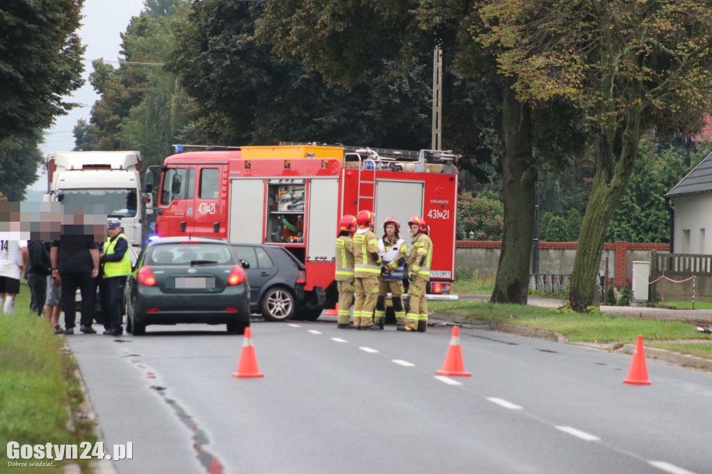 Wypadek na ul. Wrocławskiej w Gostyniu