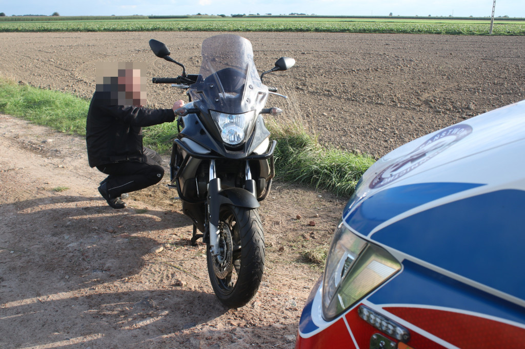 Wypadek motocyklisty w miejscowości Międzyborze