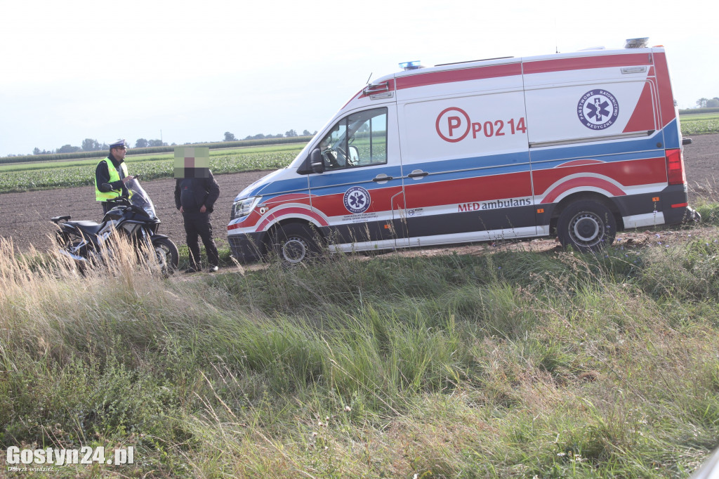 Wypadek motocyklisty w miejscowości Międzyborze