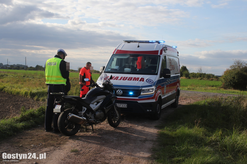Wypadek motocyklisty w miejscowości Międzyborze