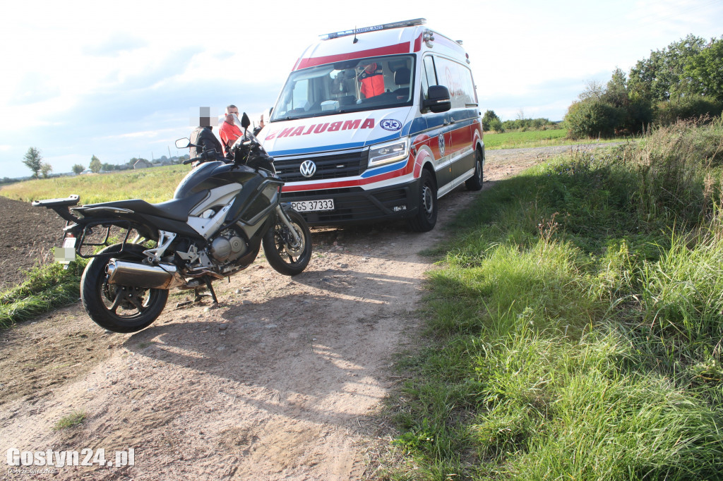 Wypadek motocyklisty w miejscowości Międzyborze