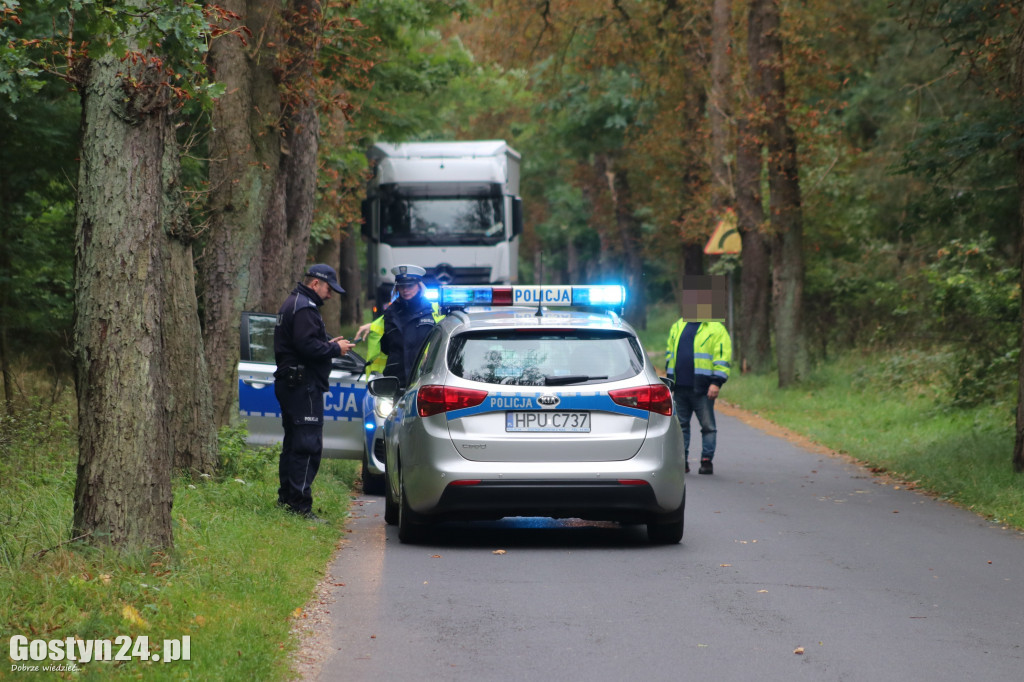 Ford w rowie i akcja policji na trasie Gola-Stary Gostyń