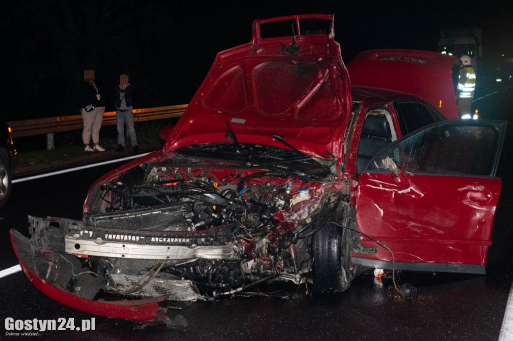 Audi z naszego powiatu, skosiło citroena na obwodnicy Śremu.