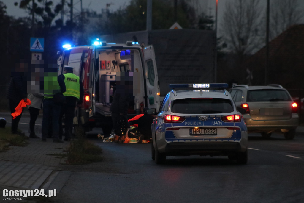 Zdarzenie z udziałem motorowerzysty w Gostyniu