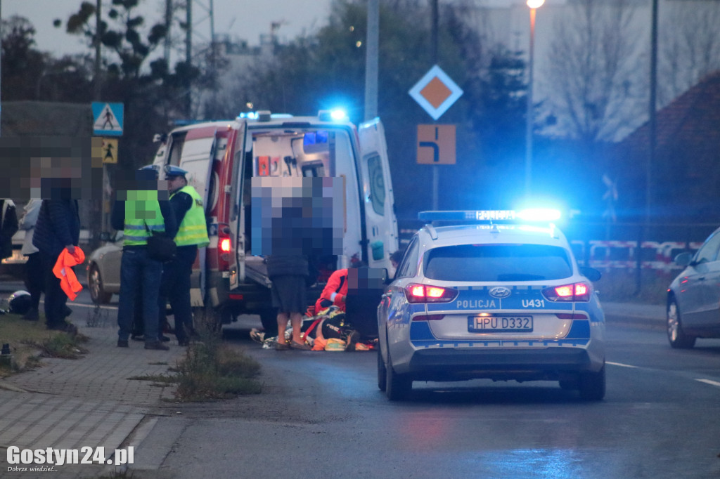 Zdarzenie z udziałem motorowerzysty w Gostyniu