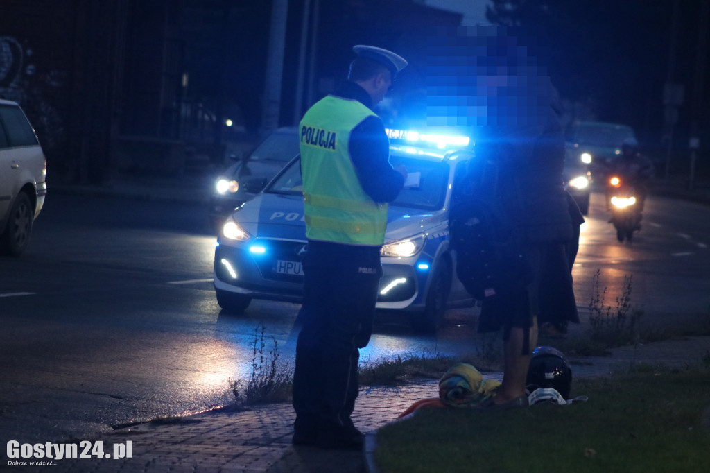 Zdarzenie z udziałem motorowerzysty w Gostyniu