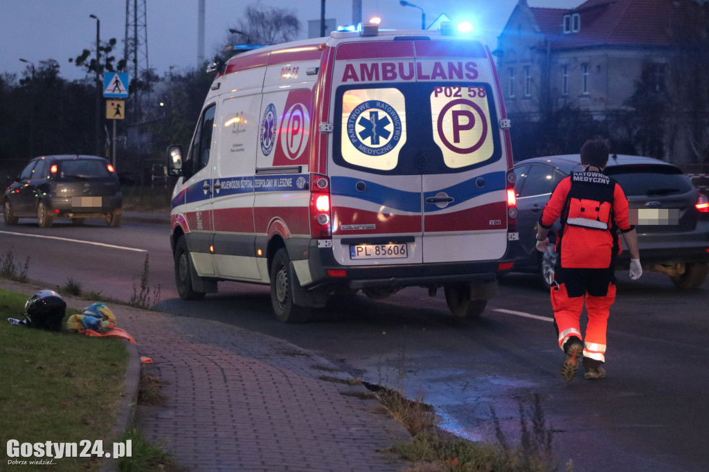 Zdarzenie z udziałem motorowerzysty w Gostyniu