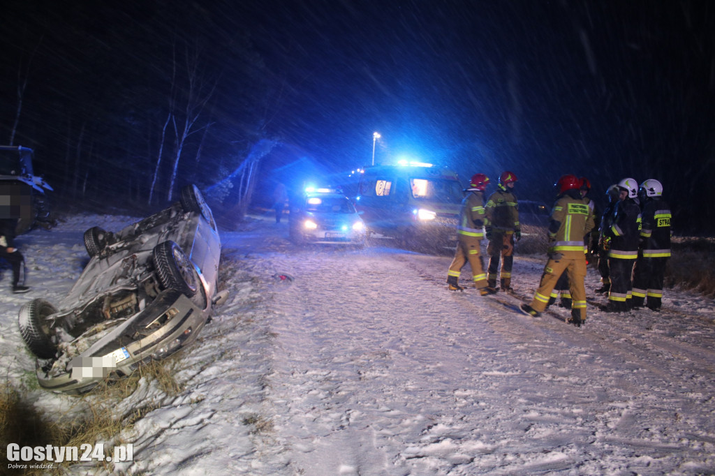 Zdarzenie drogowe na trasie Markowo - Osowo