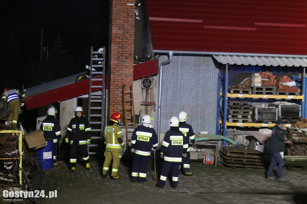 Pożar na terenie jednej z gostyńskich firm