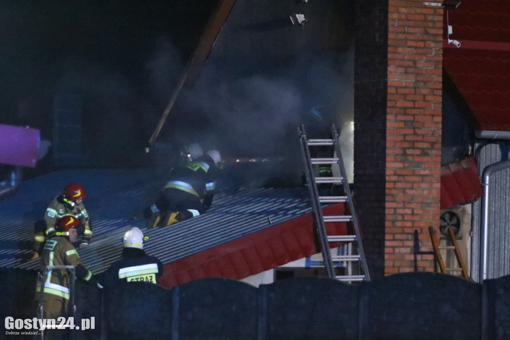 Pożar na terenie jednej z gostyńskich firm