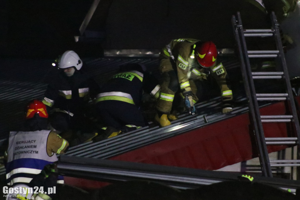 Pożar na terenie jednej z gostyńskich firm