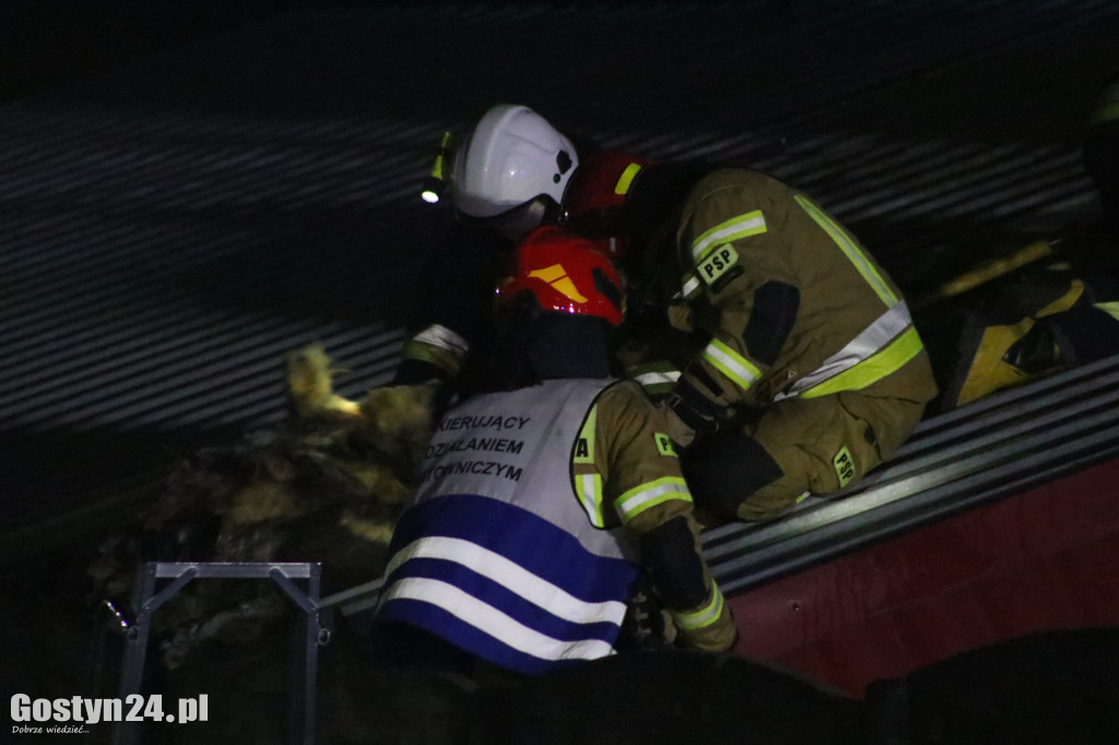 Pożar na terenie jednej z gostyńskich firm