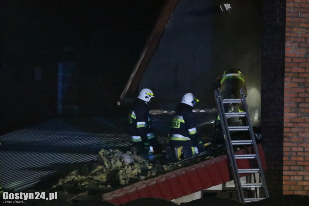 Pożar na terenie jednej z gostyńskich firm